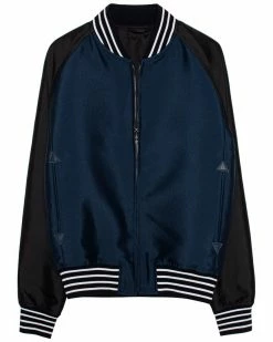 Zadig & Voltaire Boston Bomber Bicolor Coat Men Outerwear