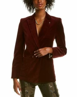 Zadig & Voltaire Viscko Velvet Blazer Women Suits & Separates