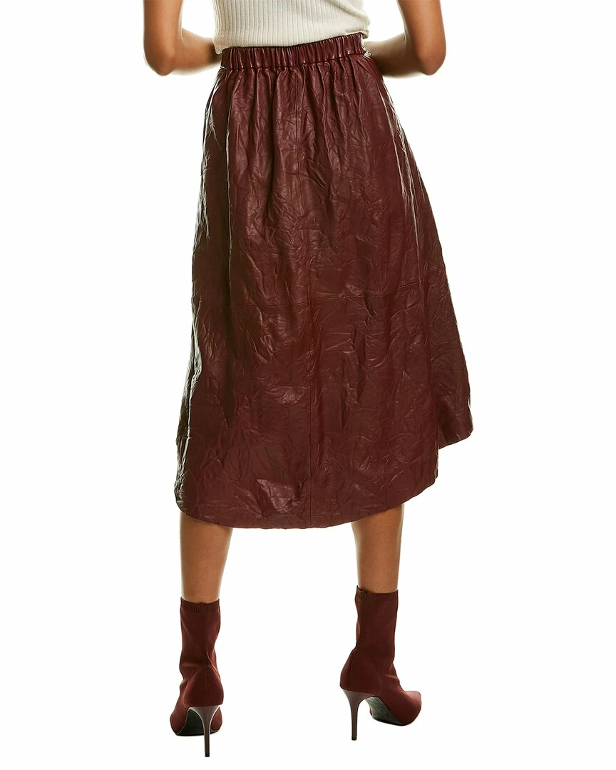 Zadig & Voltaire Joslin Crinkle Leather Midi Skirt Women Skirts - Image 2