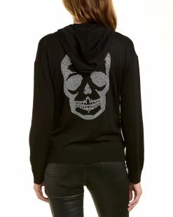 Zadig & Voltaire Skull Strass Wool Hoodie Women Activewear & Loungewear