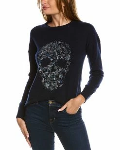 Zadig & Voltaire Gaby Skull Strass Wool & Cashmere-Blend Sweater Women Sweaters & Knits