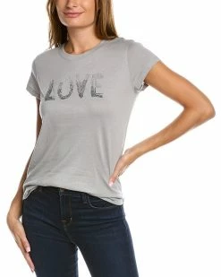 Zadig & Voltaire Woop Gradient Love Strass T-Shirt Women Sweaters & Knits