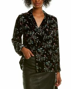 Zadig & Voltaire Torre Silk-Blend Velvet Blossom Blouse Women Tops