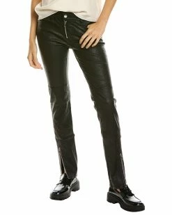 Zadig & Voltaire Phlamo Noir Leather Skinny Jean Women Pants