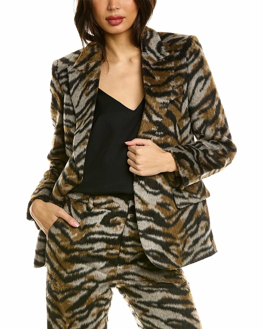 Zadig & Voltaire Venus Soft Tiger Wool-Blend Jacket Women Suits & Separates