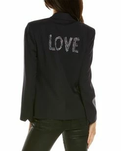 Zadig & Voltaire Vedy Strass Love Wool Blazer Women Suits & Separates