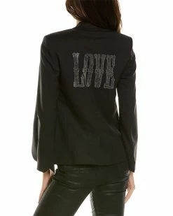 Zadig & Voltaire Vedy Western Strass Love Wool Blazer Women Suits & Separates