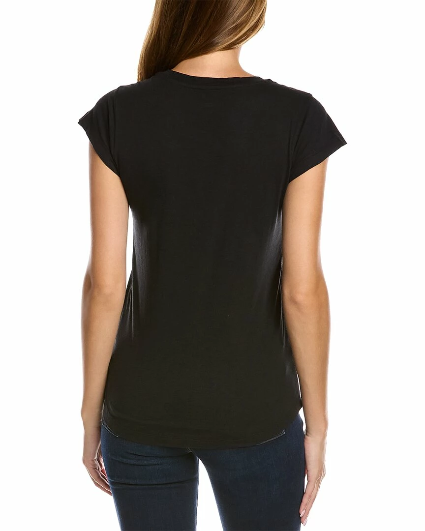 Zadig & Voltaire Silver Cracked Foil T-Shirt Women Sweaters & Knits - Image 2