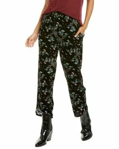 Zadig & Voltaire Poppy Velvet Blossom Silk-Blend Pant Women Pants